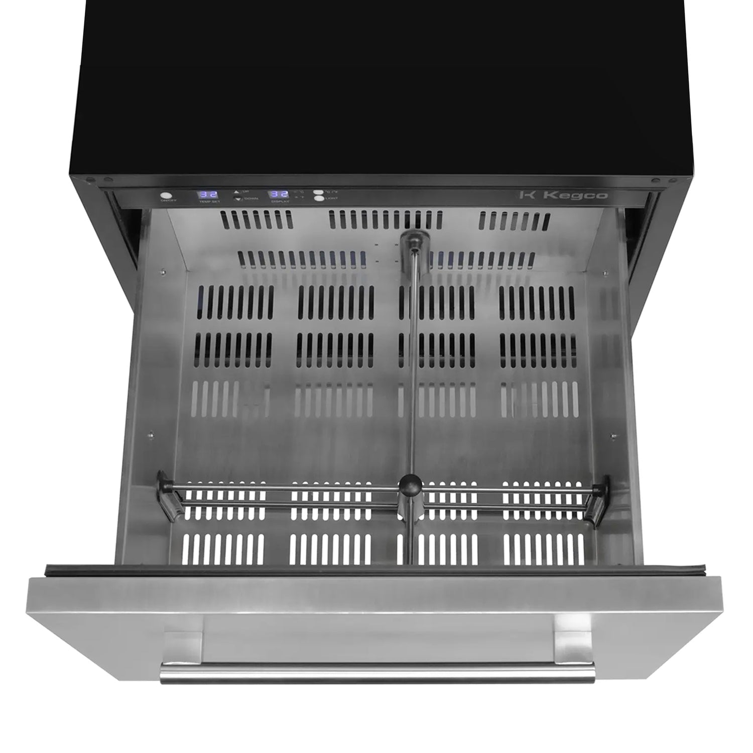 Kegco VSRD24-2SS two drawer beverage center refrigerator