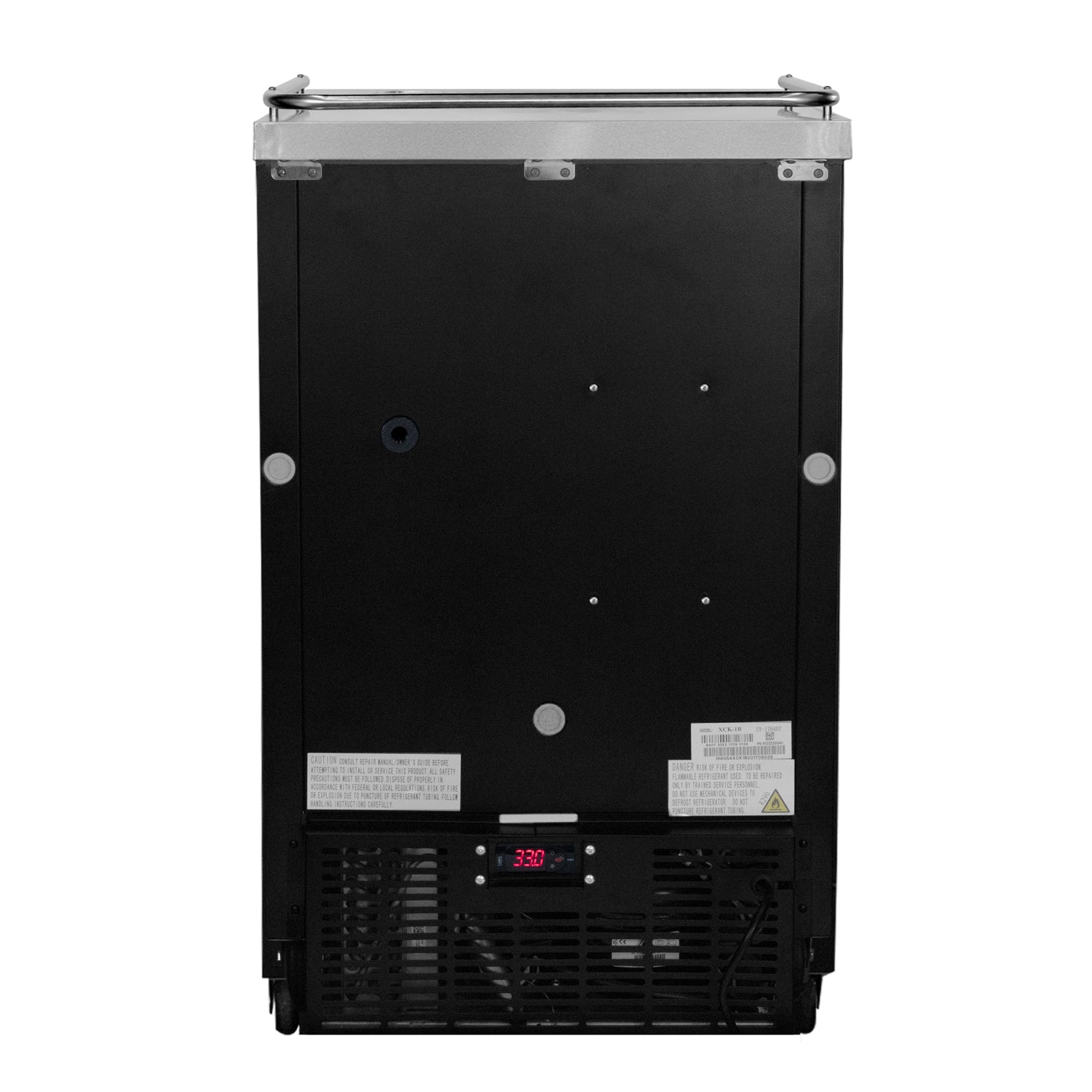 24" Wide Four Tap Black Commercial Kegerator - Includes Dispense Kit