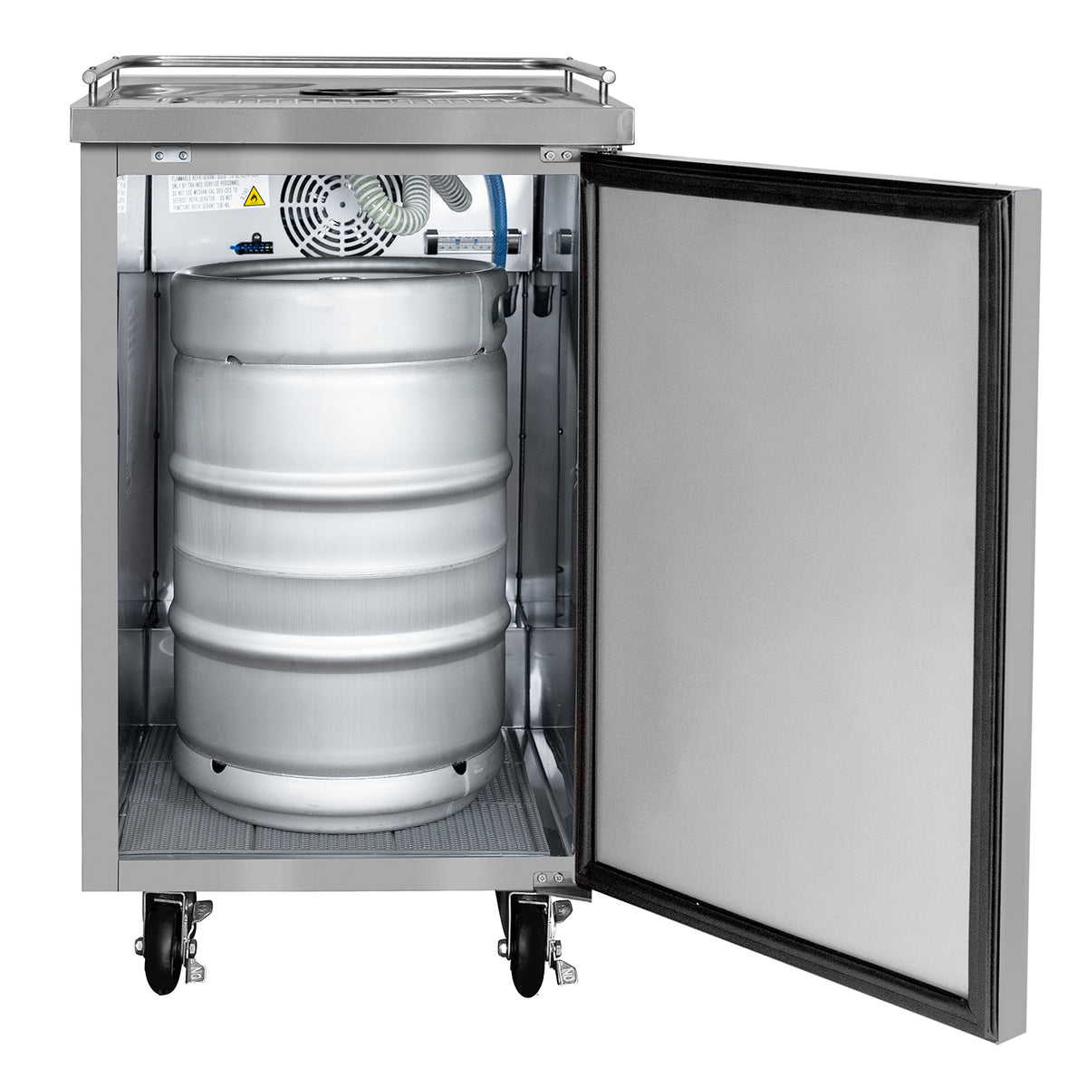 24" Wide Four Tap All Stainless Steel Commercial Kegerator - Includes Dispense Kit