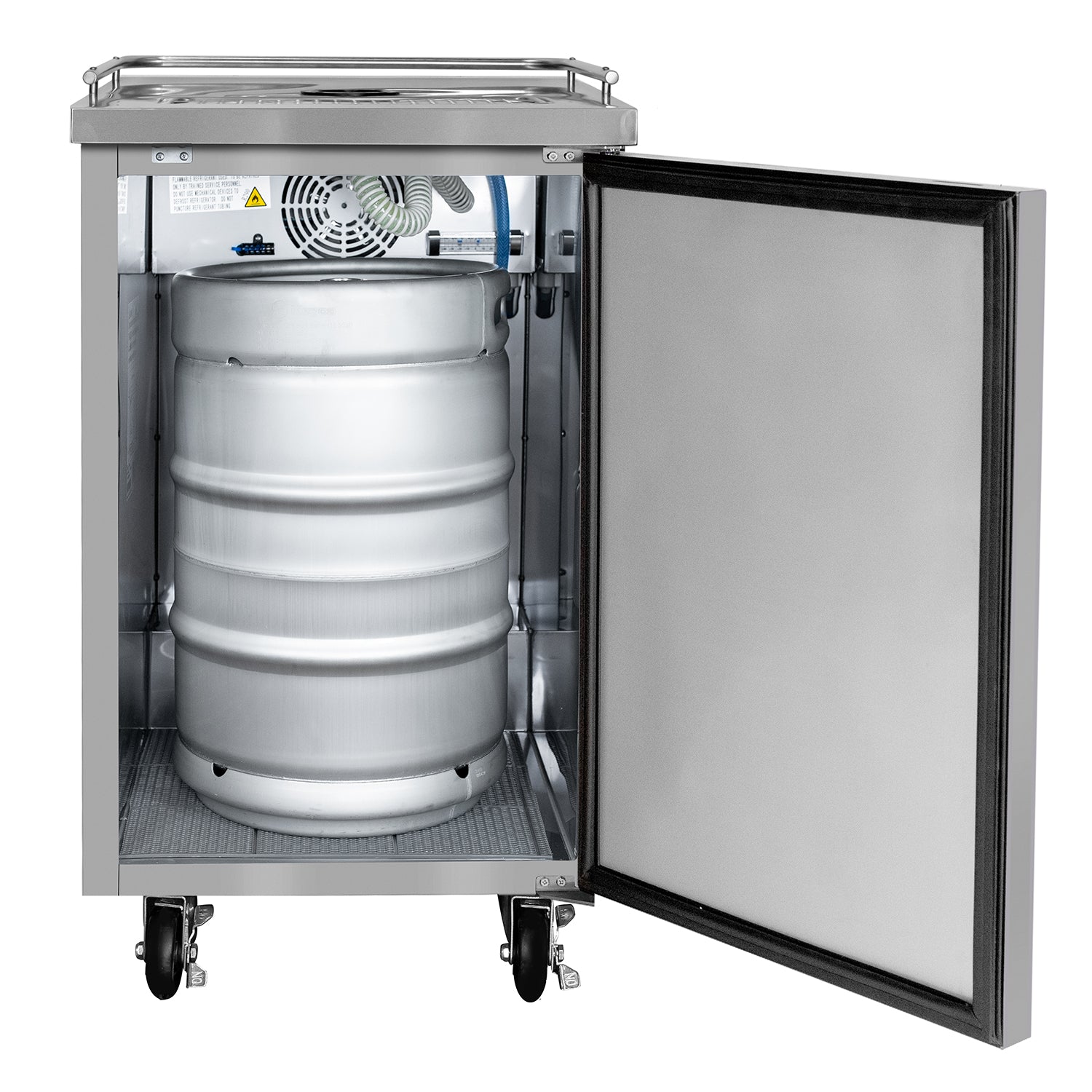 24" Wide Four Tap All Stainless Steel Commercial Kegerator - Includes Dispense Kit