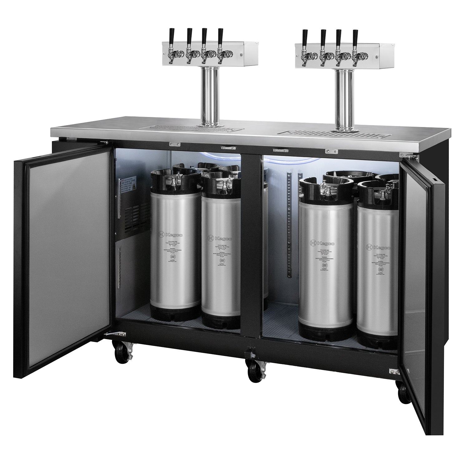 61 inch kegerator that fits five gallon ball lock kegs