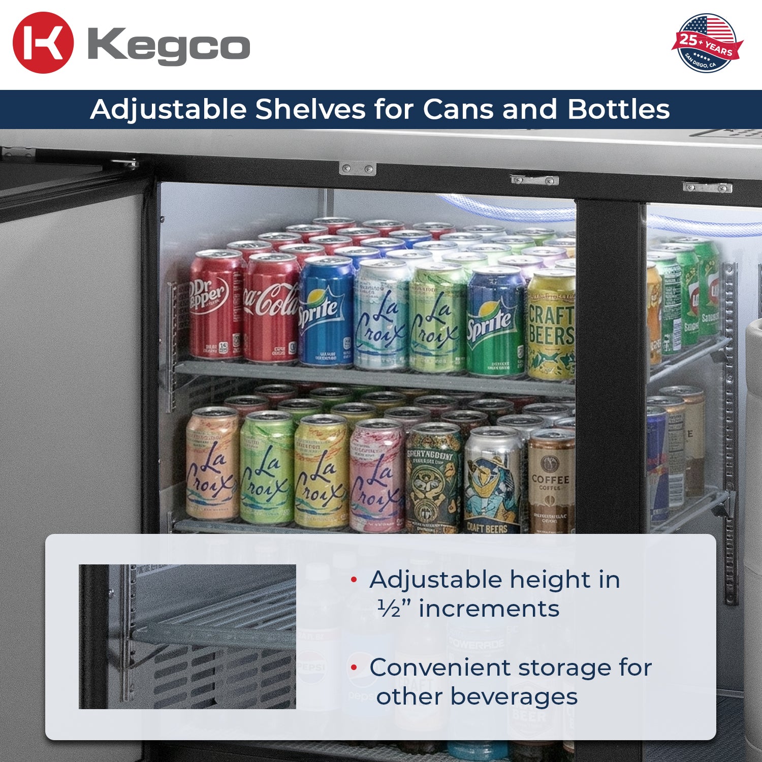 adjustable wire shelves for cans and bottles