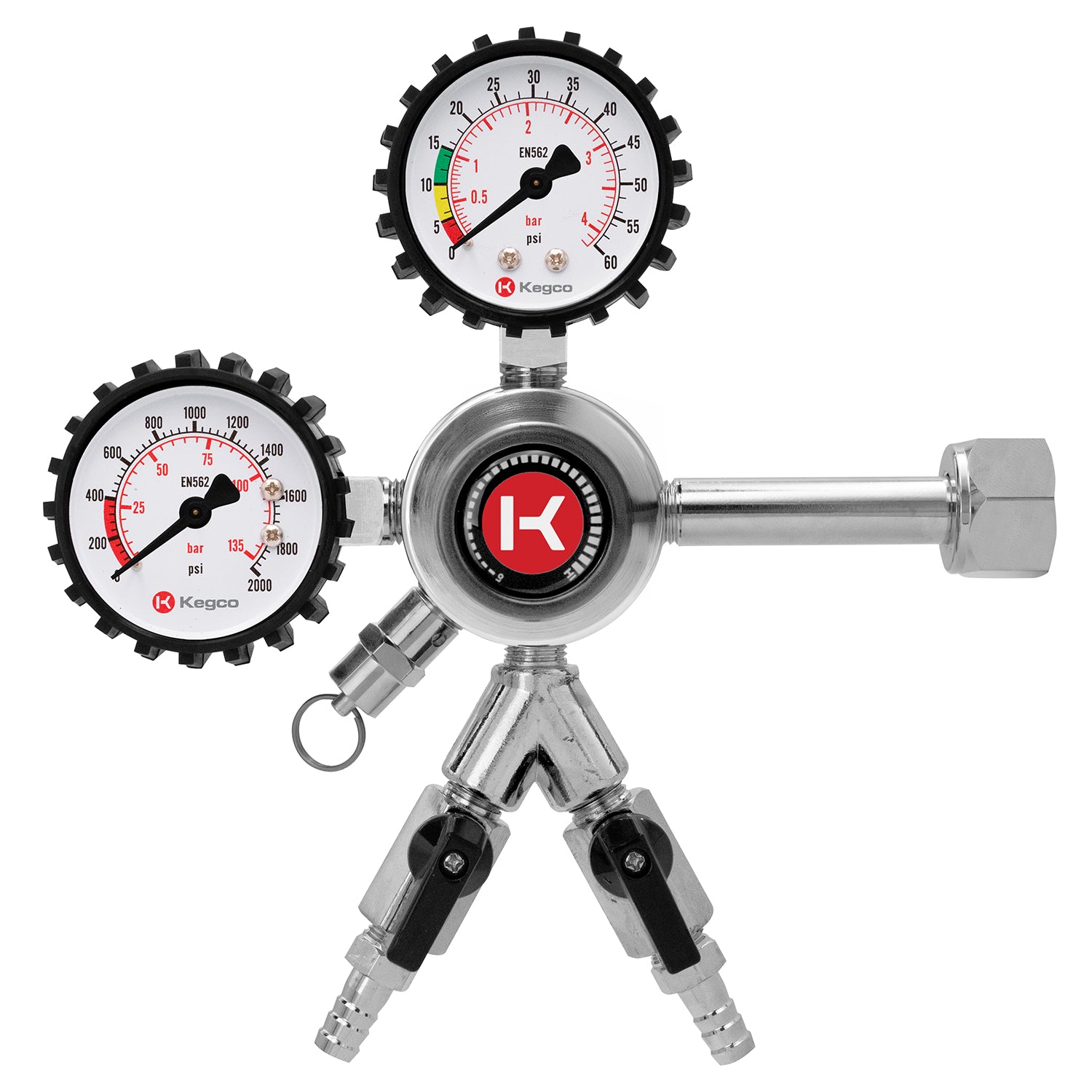 Kegco HL-62-2 Commercial Grade Dual Gauge Two Product Regulator