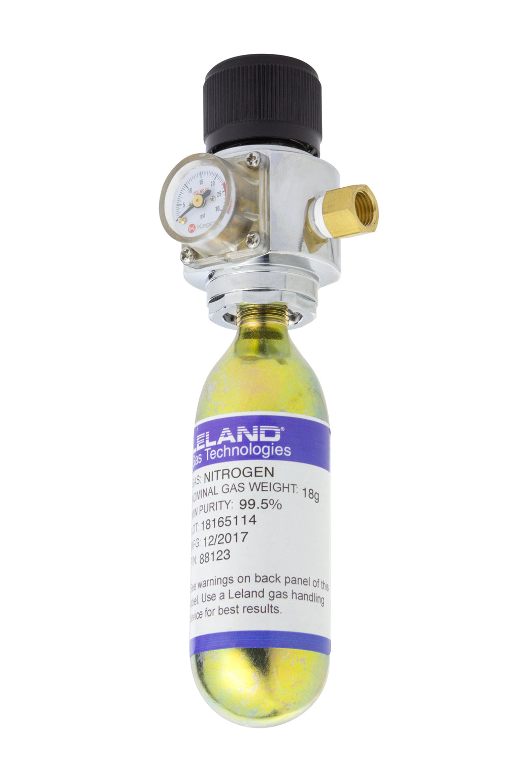 nitrogen cartridge attached