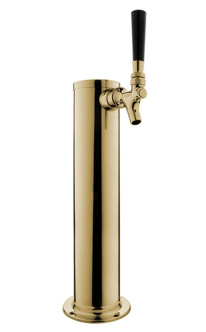 14" PVD Brass Draft Tower - All Stainless Contact