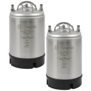 NSF Approved 2.5 Gallon Ball Lock Keg with Strap Handle - Set of 2