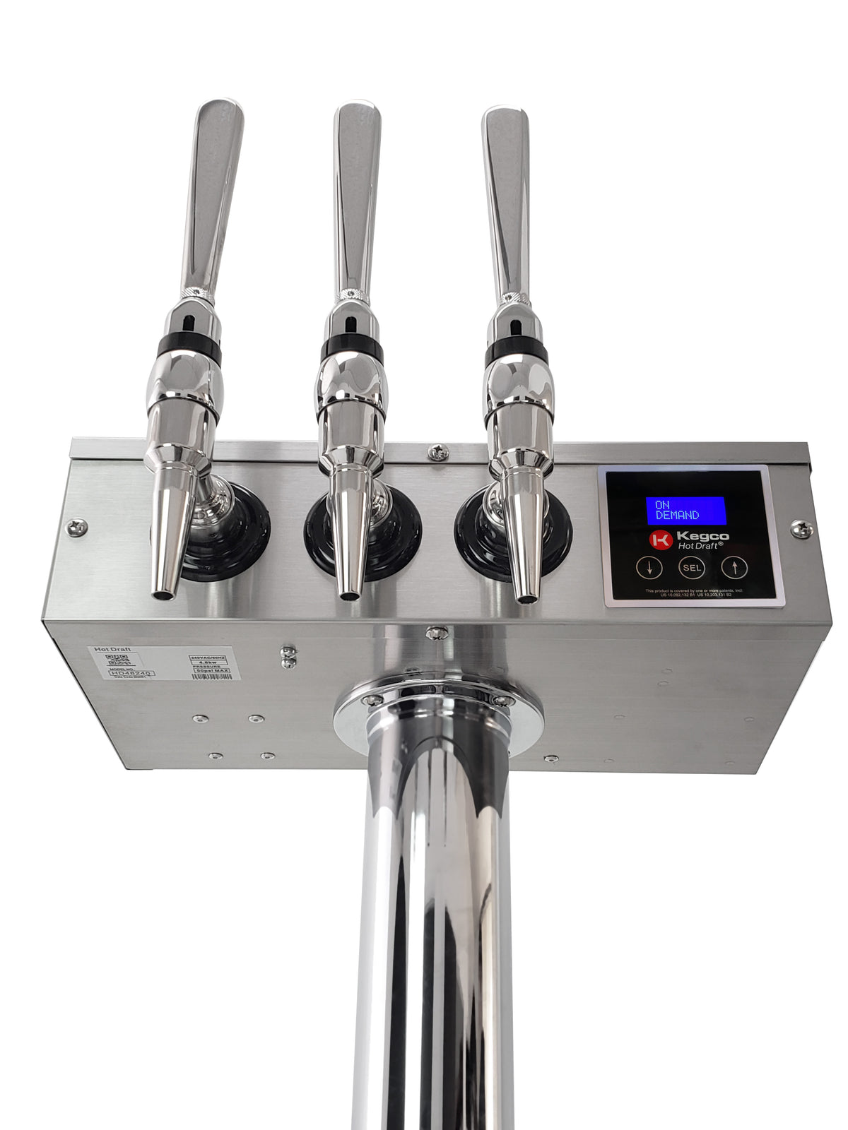 Dispense four 5 gallon kegs
