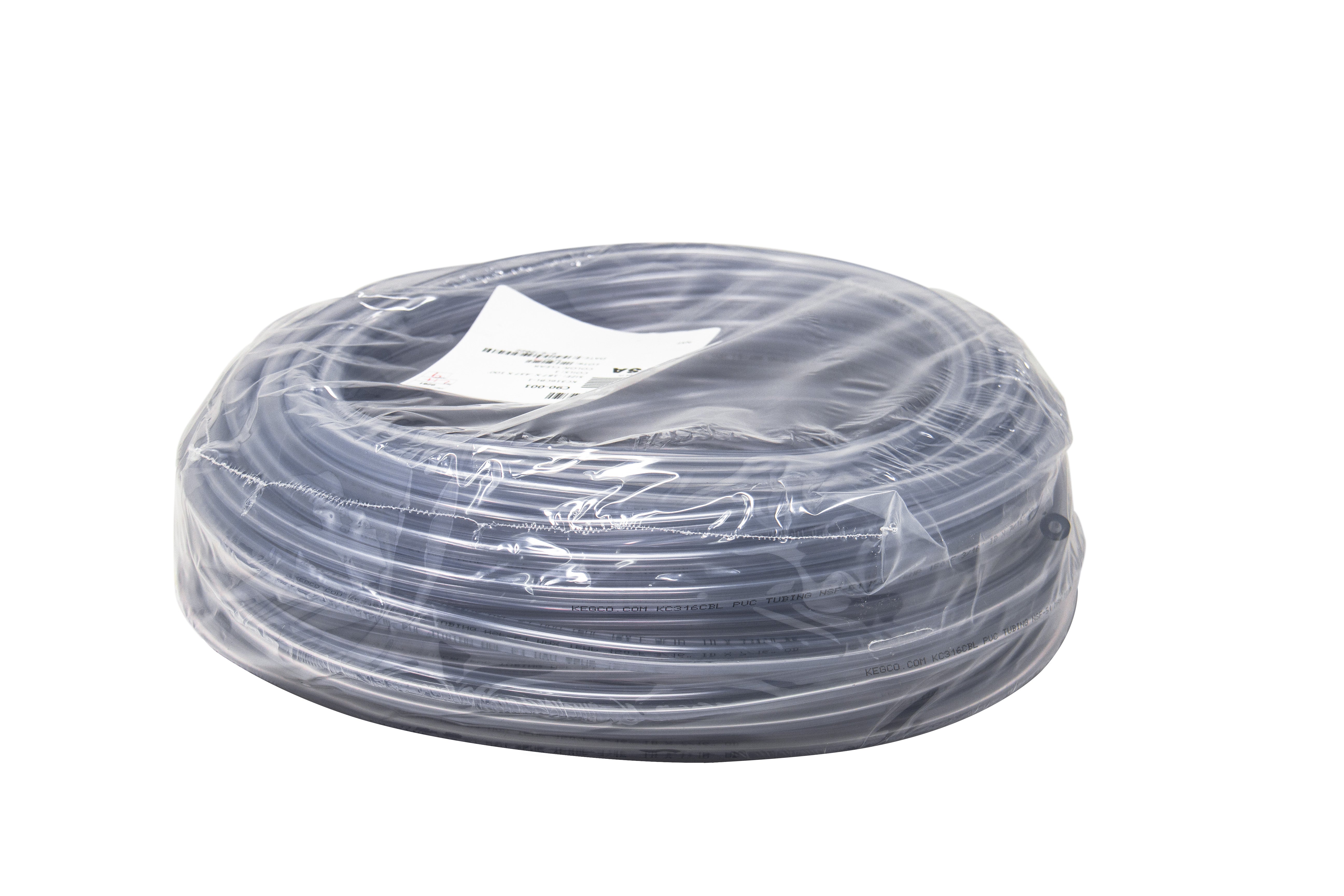 100 Foot Length of 3/16 Inch I.D. Clear Thermoplastic Vinyl Beer Line