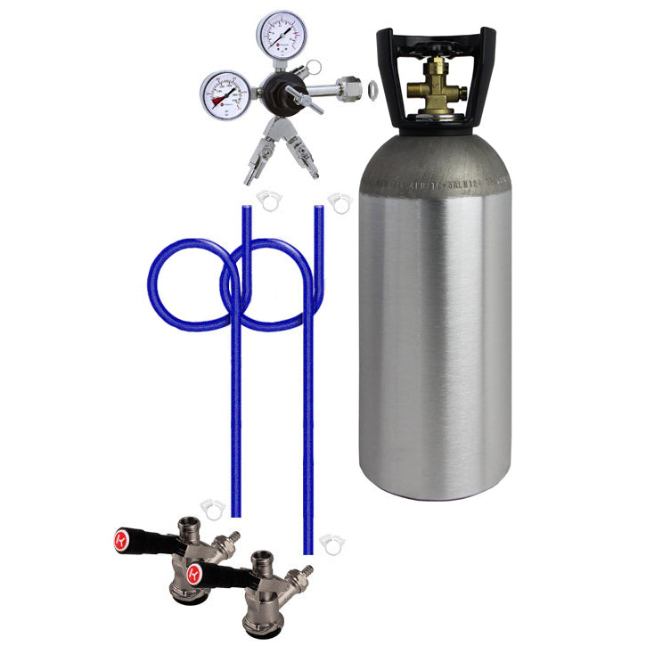 Dual Tap Direct Draw Kit with 10 lb. CO2 Tank