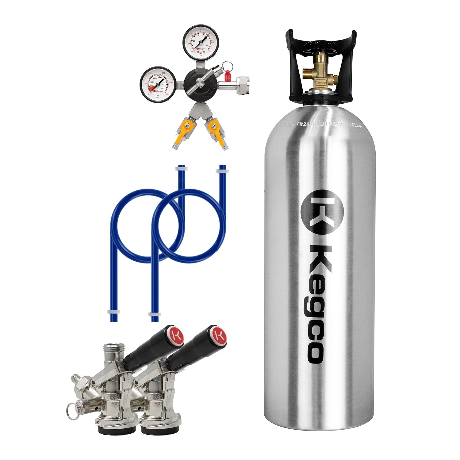 UDS 火薬樽 / Powder Keg 2枚セット Dual Tap Direct Draw Kit with 20 lb. CO2 Tank