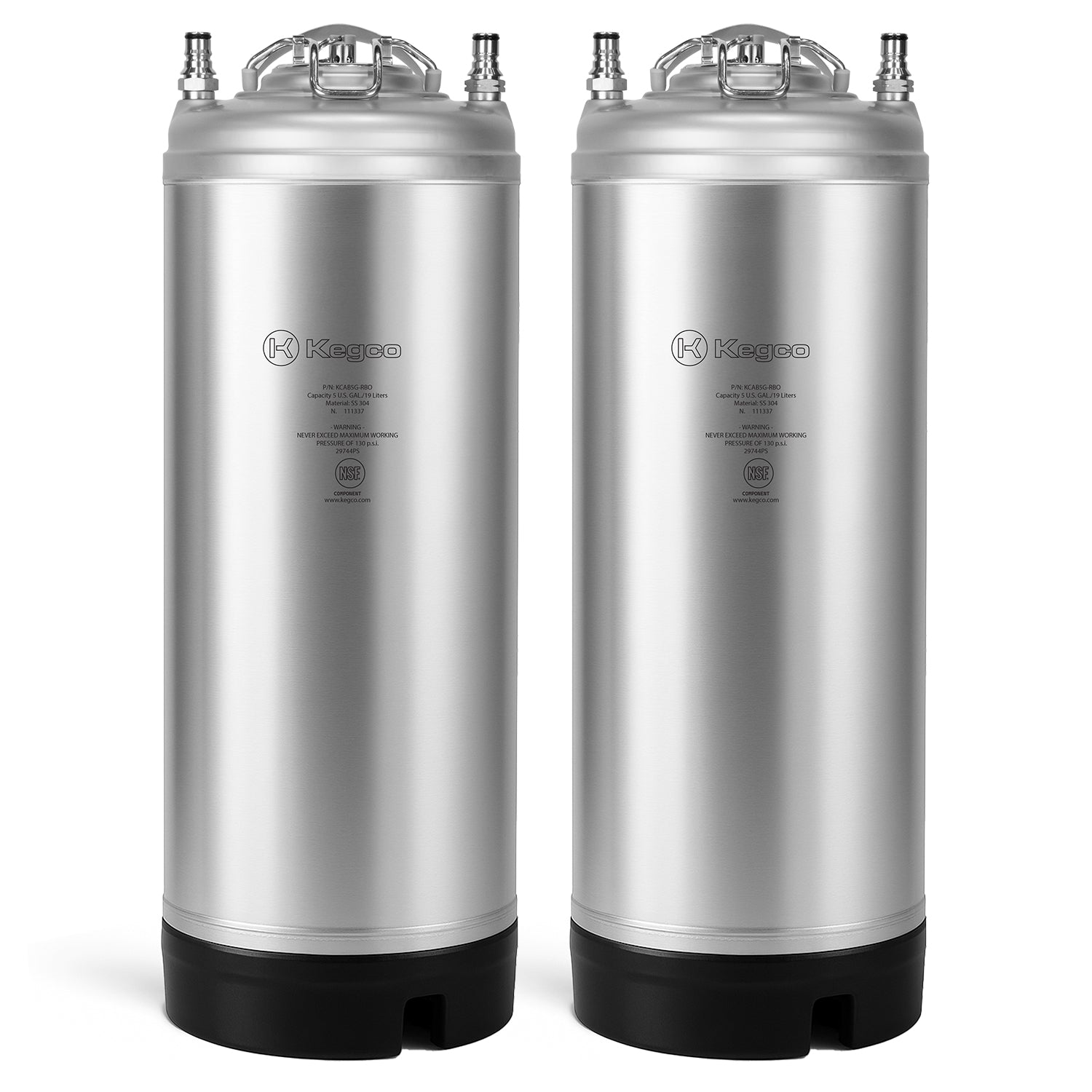 5 Gallon Ball Lock Keg - Strap Handle - Set of 2