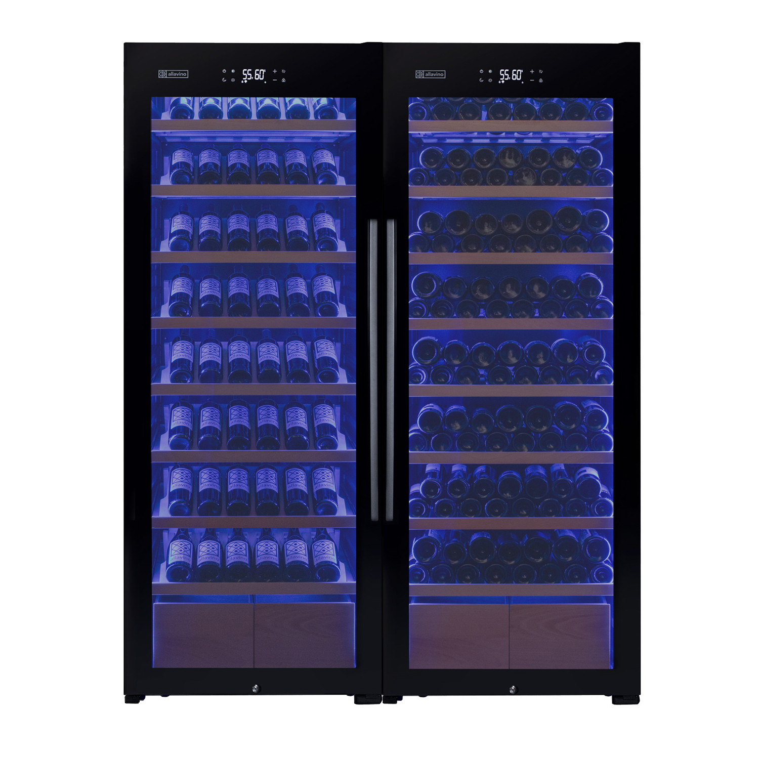 Allavino Cascina 2X-KWR248S-1BG black glass door wine refrigerator