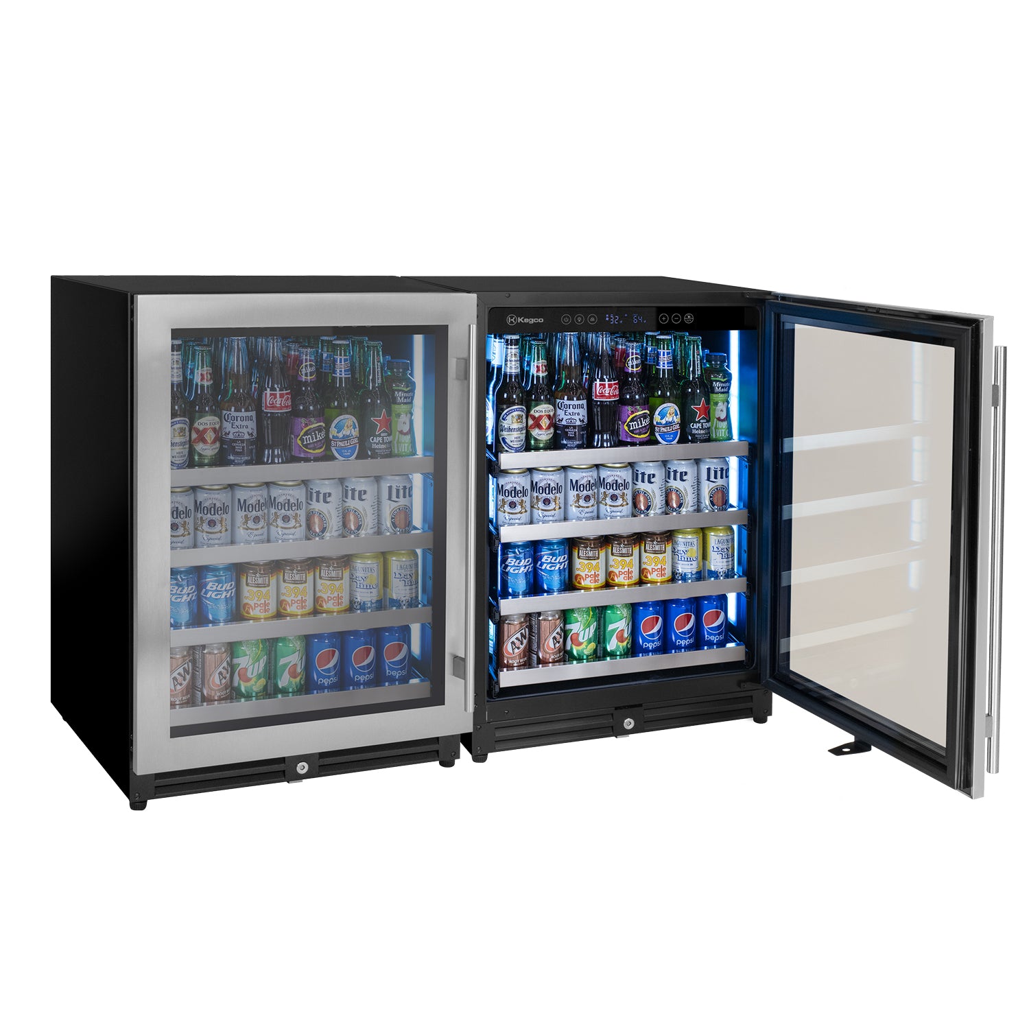 Allavino VSBC-24LSR stainless steel beverage center