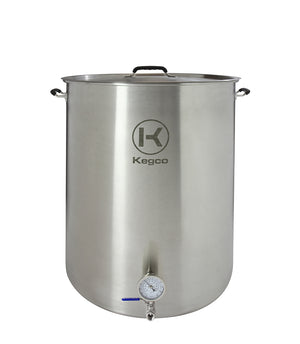 50 Gallon Brew Kettle with Thermometer and 2-Piece Ball Valve