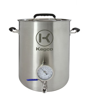 6 Gallon Brew Kettle with Thermometer and 2-Piece Ball Valve