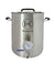 6 Gallon Brew Kettle with Thermometer and 2-Piece Ball Valve
