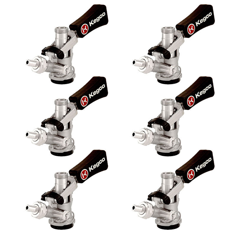 D System Keg Tap Coupler with Ergonomic Handle - Set of 6