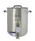 8 Gallon Brew Kettle with Thermometer and 3-Piece Ball Valve