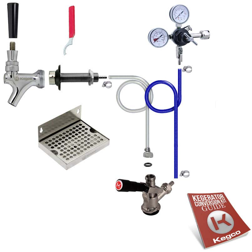 Deluxe Single Tap Door Mount Kegerator Conversion Kit without Tank