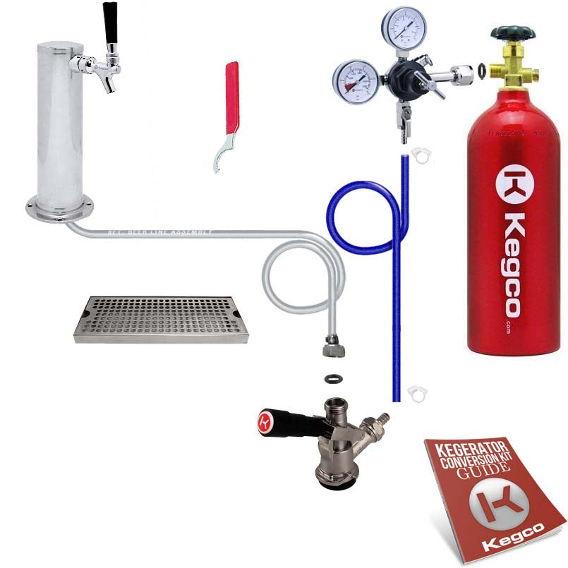Deluxe Tower Kegerator Conversion Kit with 5 lb. CO2 Tank