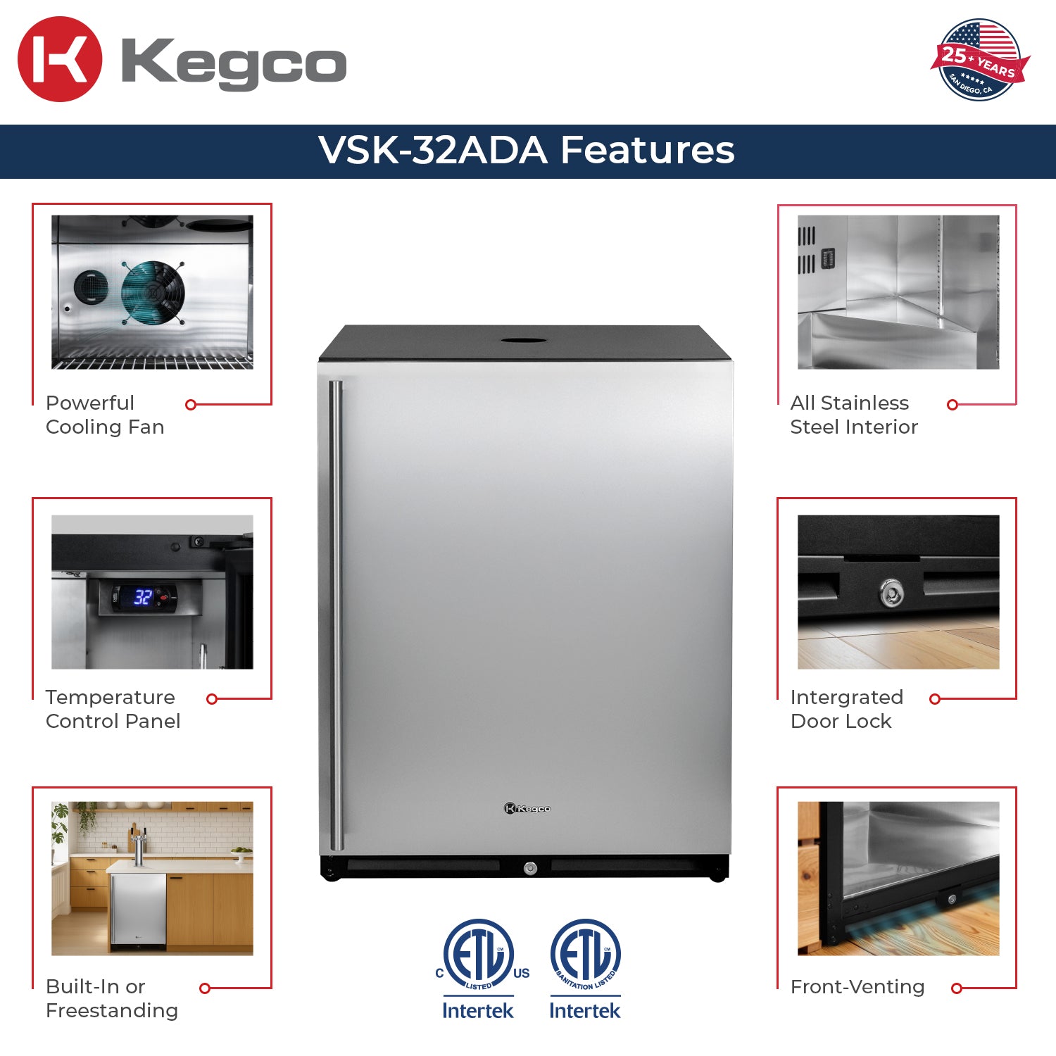 ADA Compliant kegerator features