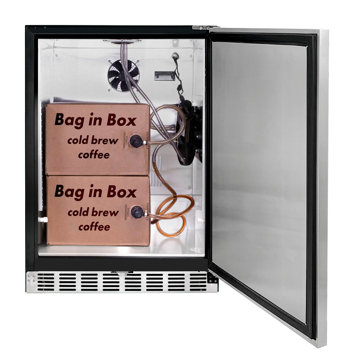 ADA Compliant kegerator configured for BIB bag in box