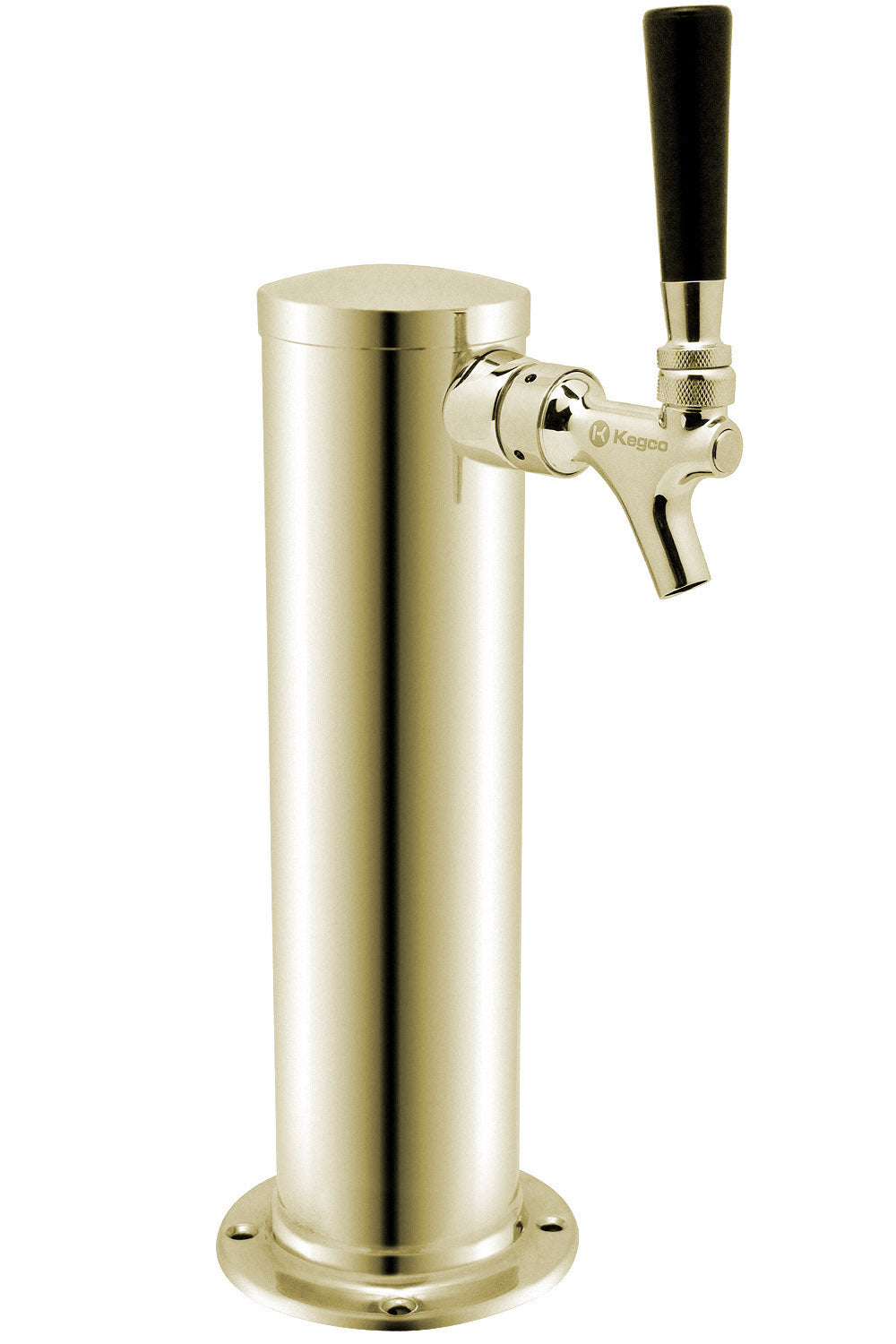 Polished Stainless Steel 1-Faucet Beer Tower - 3-Inch Column