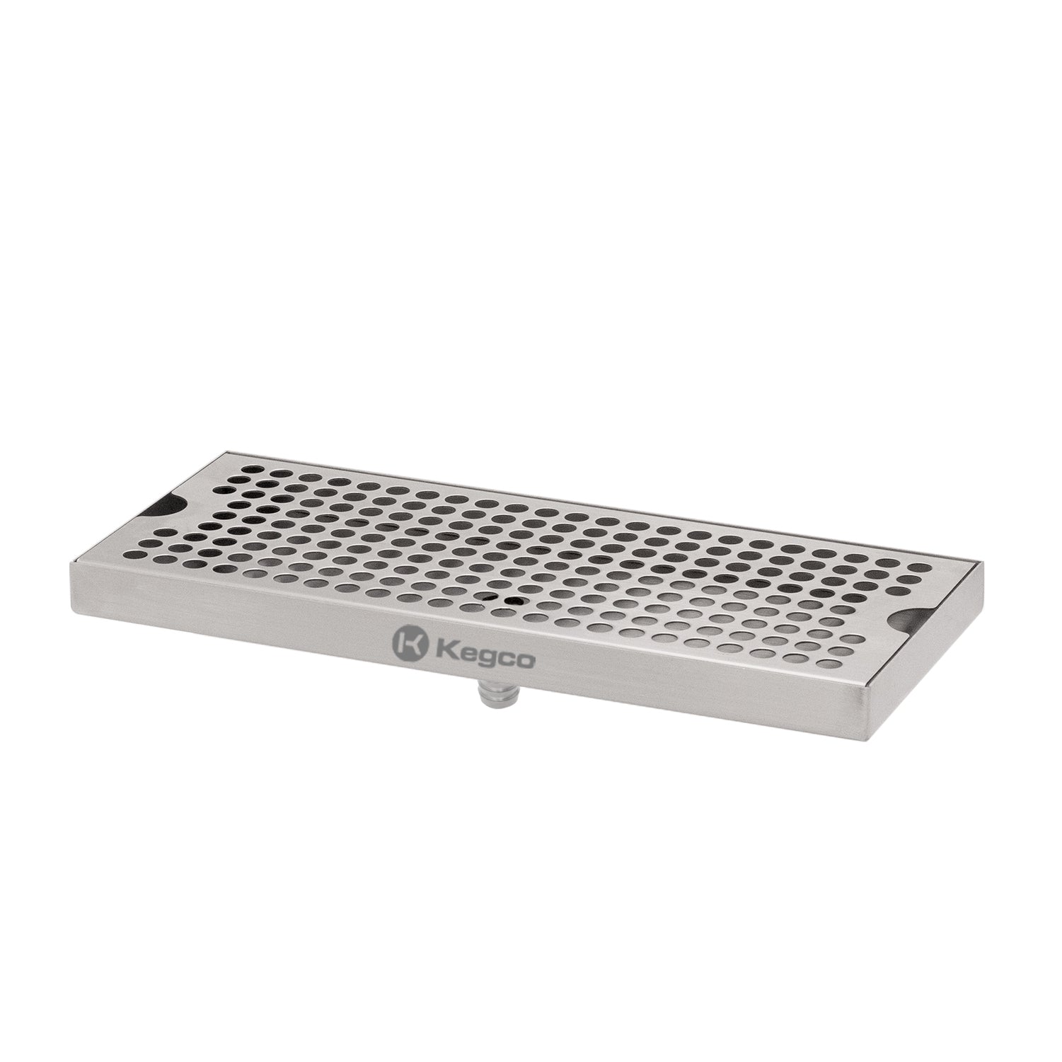 12" Stainless Steel Surface Mount Drain Tray, with Drain