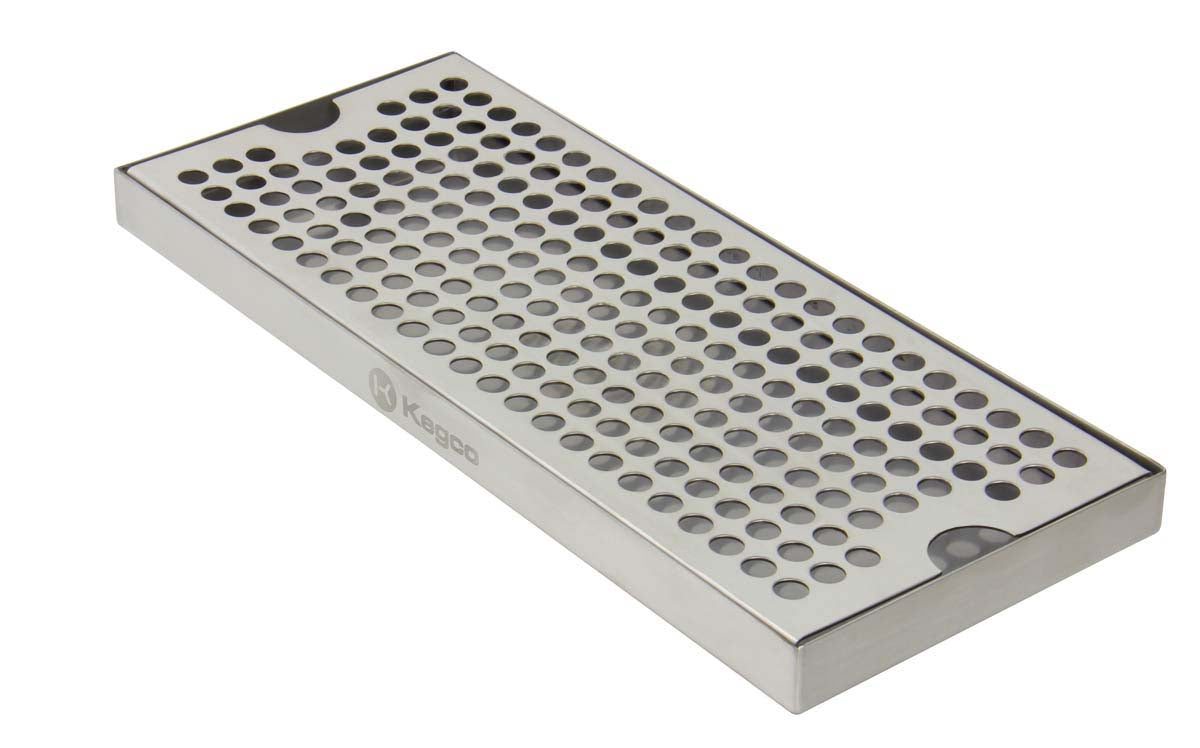 12" Surface Mount Stainless Steel Drip Tray - No Drain