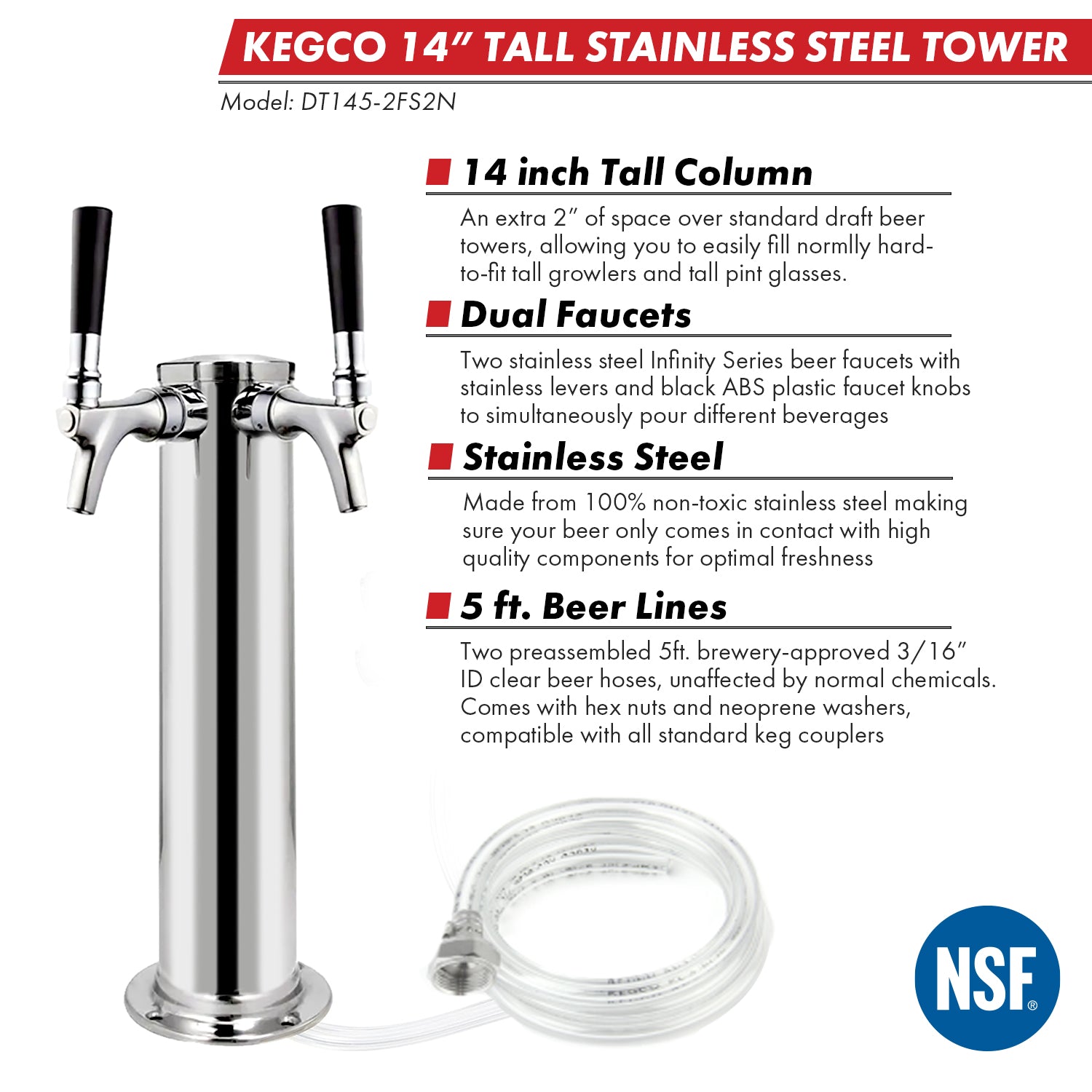 Kegco Infinity Faucet Tower