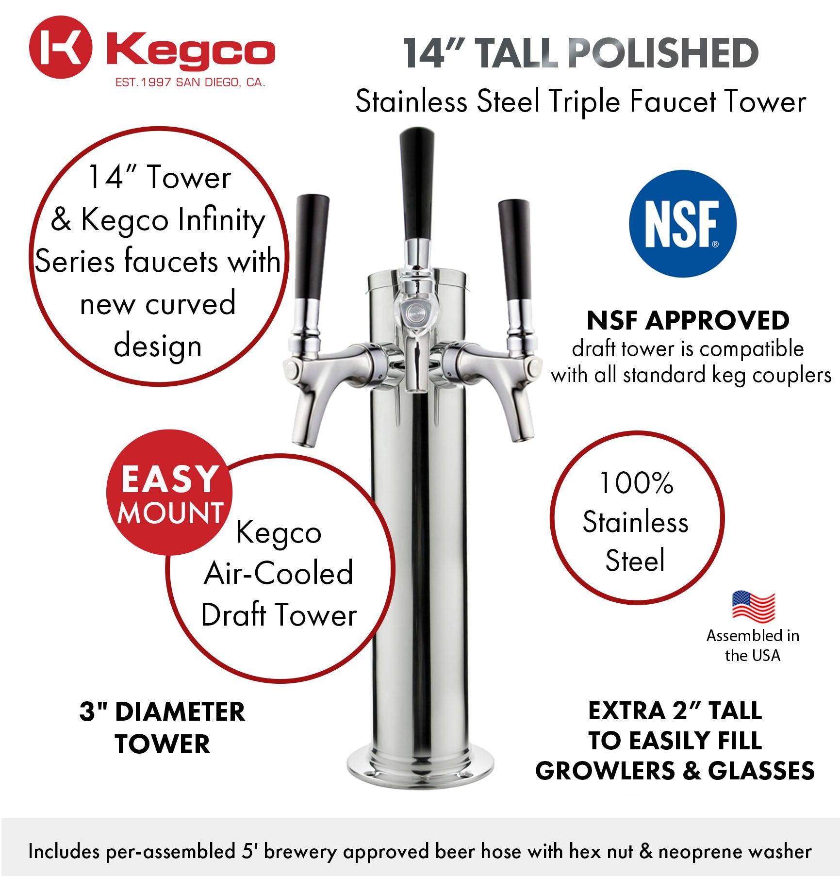 Kegco Infinity Faucet Tower