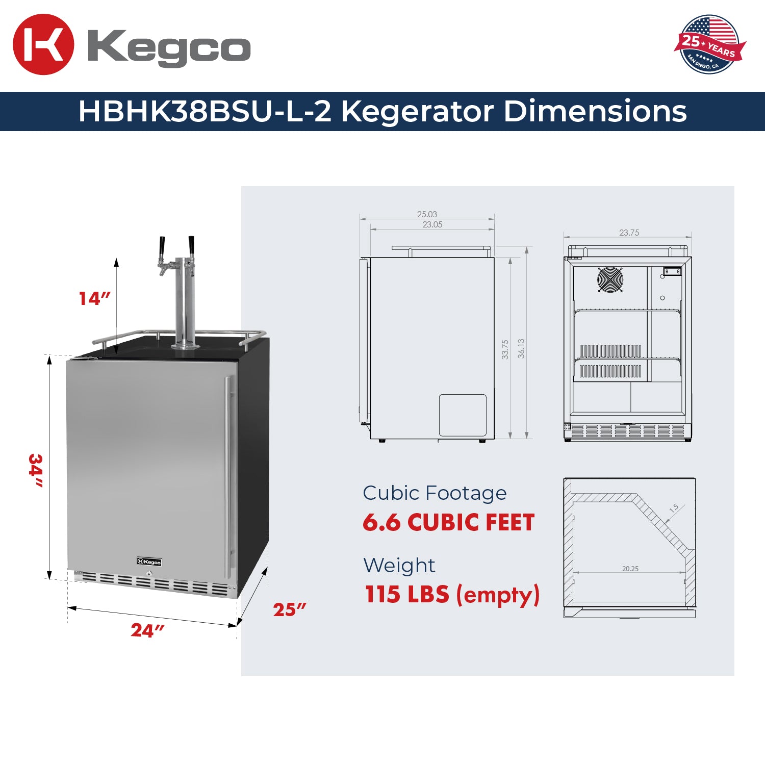 HBHK38BSU-L-2 Dimensions