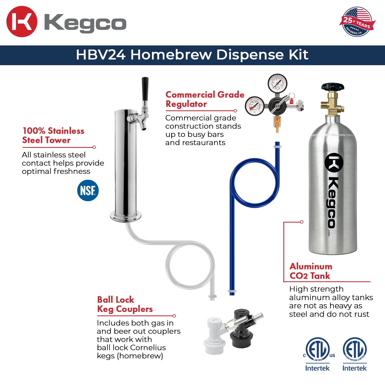 Kegco HBHK38SSU-1 Kegerator dispense kit