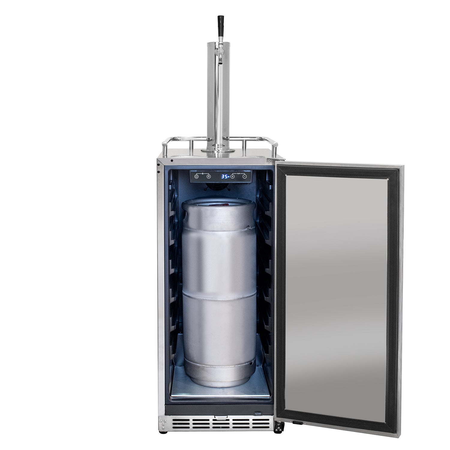 Kegco Single Tap Stainless Steel Built-In Outdoor Commercial Kegera