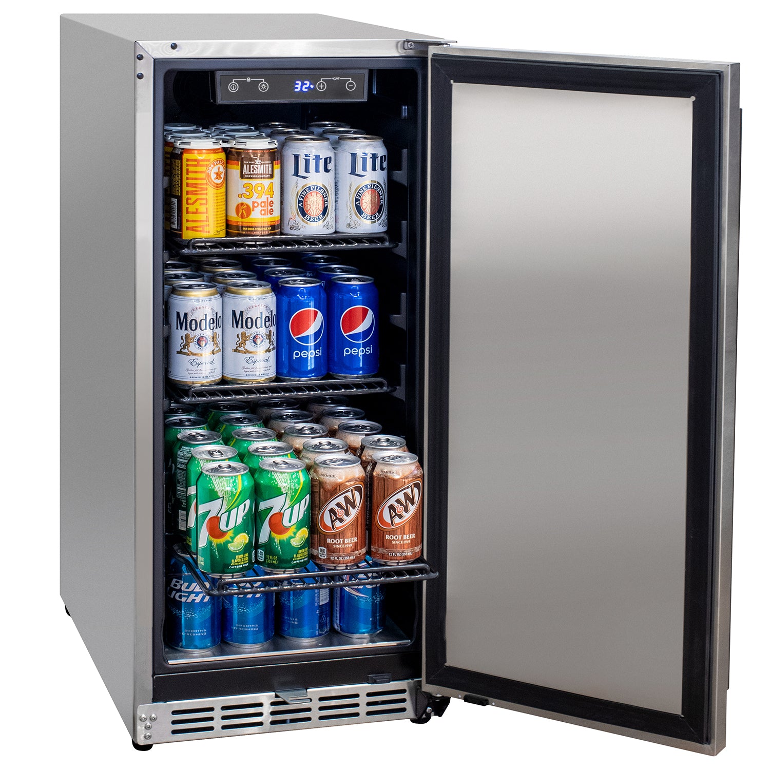 Kegco HK-15BC-SS 15 inch stainless steel outdoor beverage center