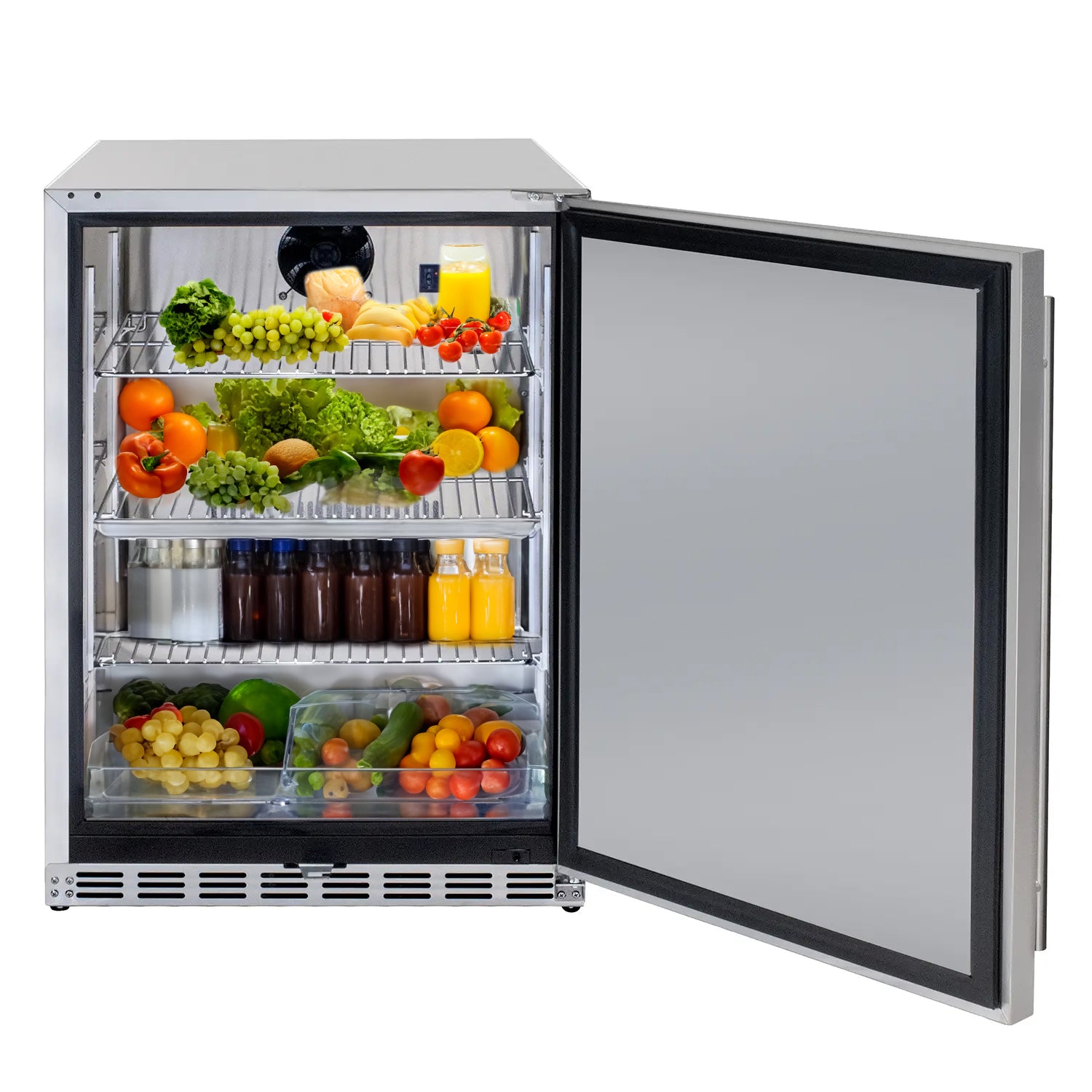 Kegco HK-24R-SS refrigerator outdoor stainless steel