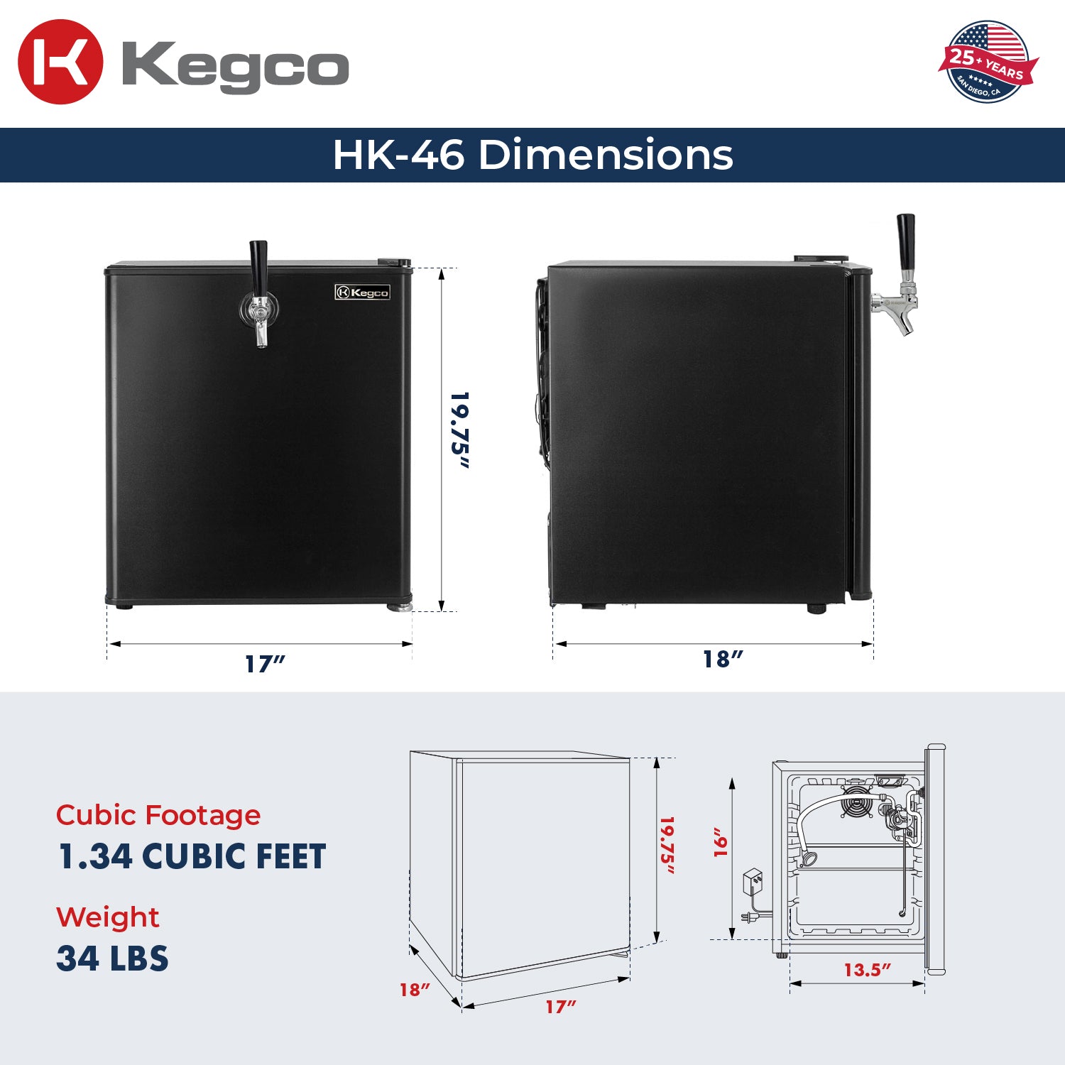 HK-46-BIB Dimensions