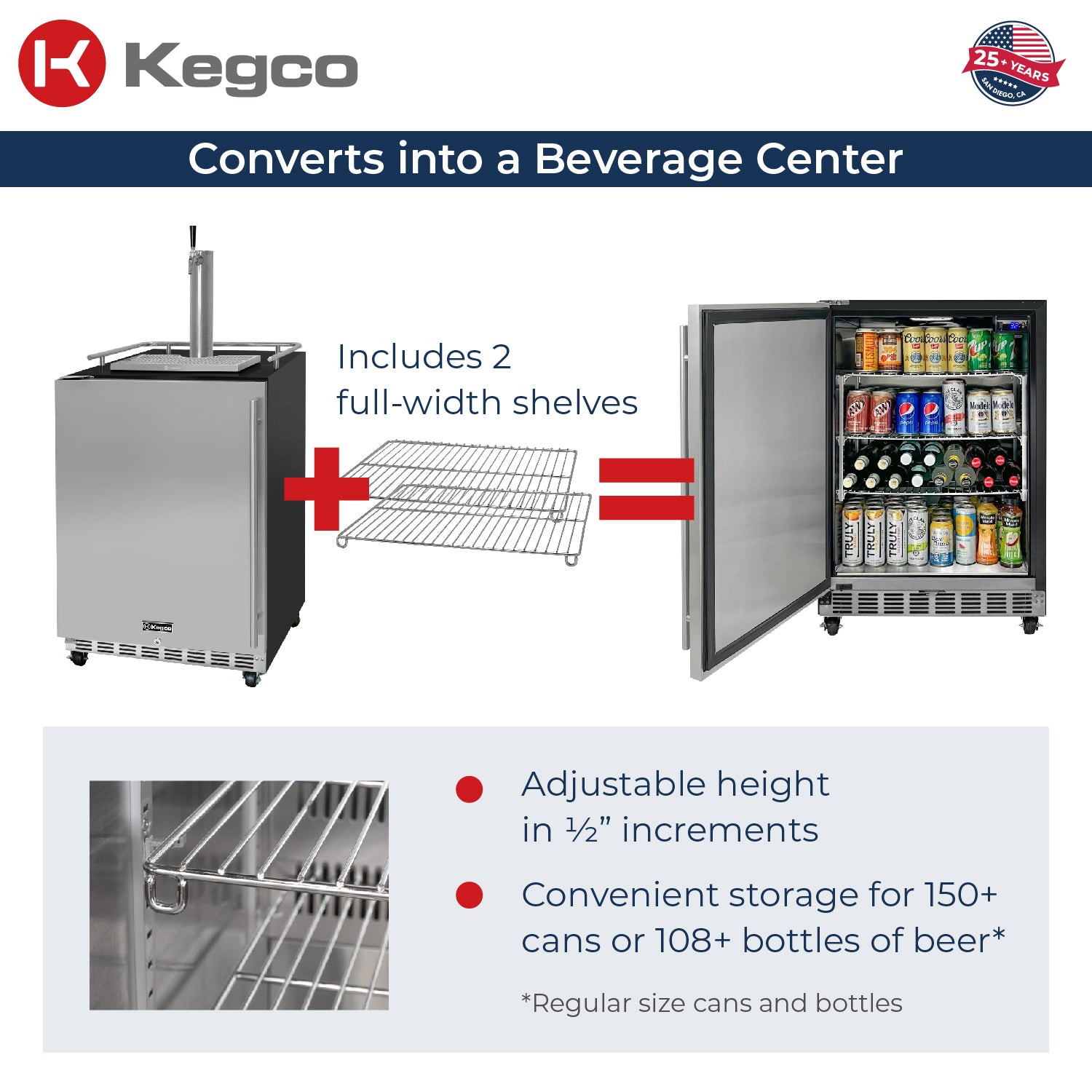 Converts into a Beverage Center