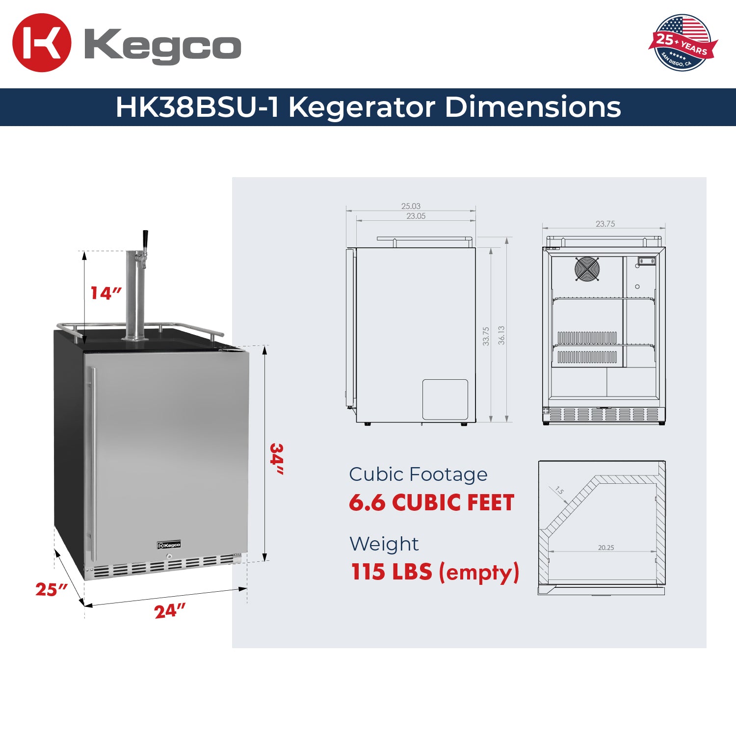 HK38BSU-1 Dimensions