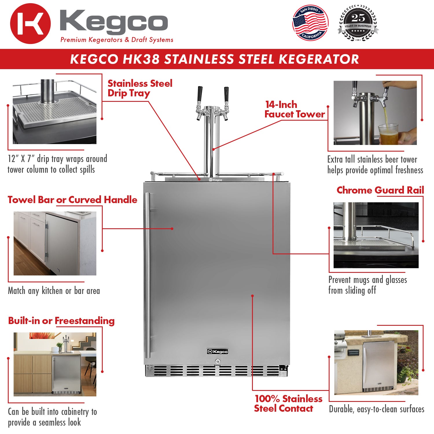 Kegco HK38BSU-2 Kegerator