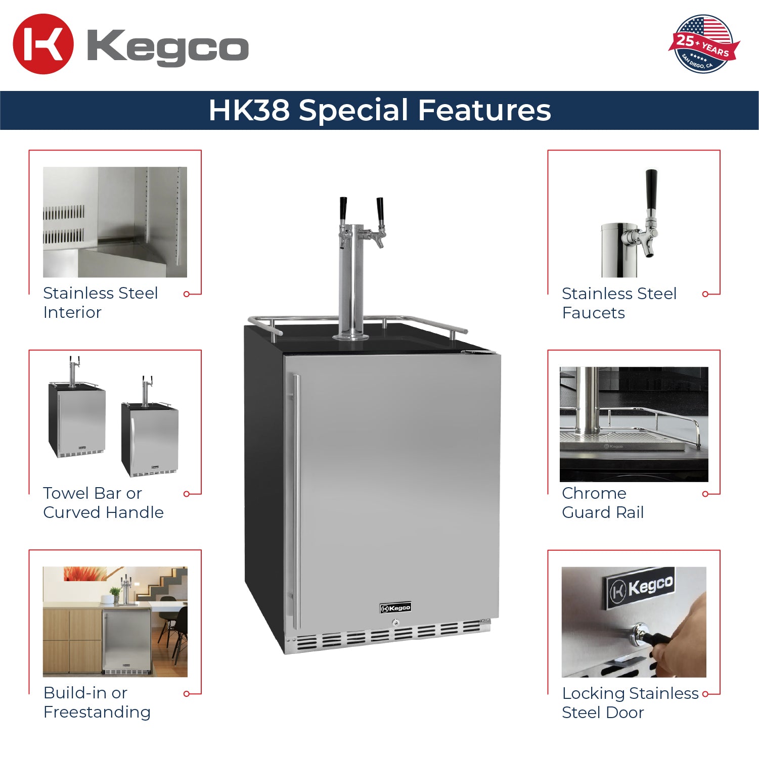 Kegco HK38BSU-2 Features