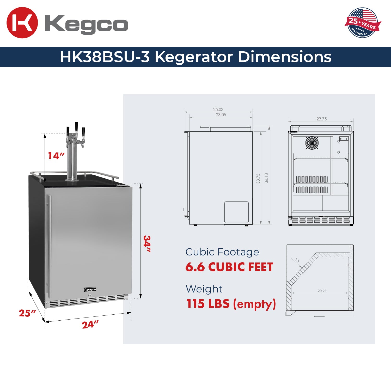 HK38BSU-3 Dimensions