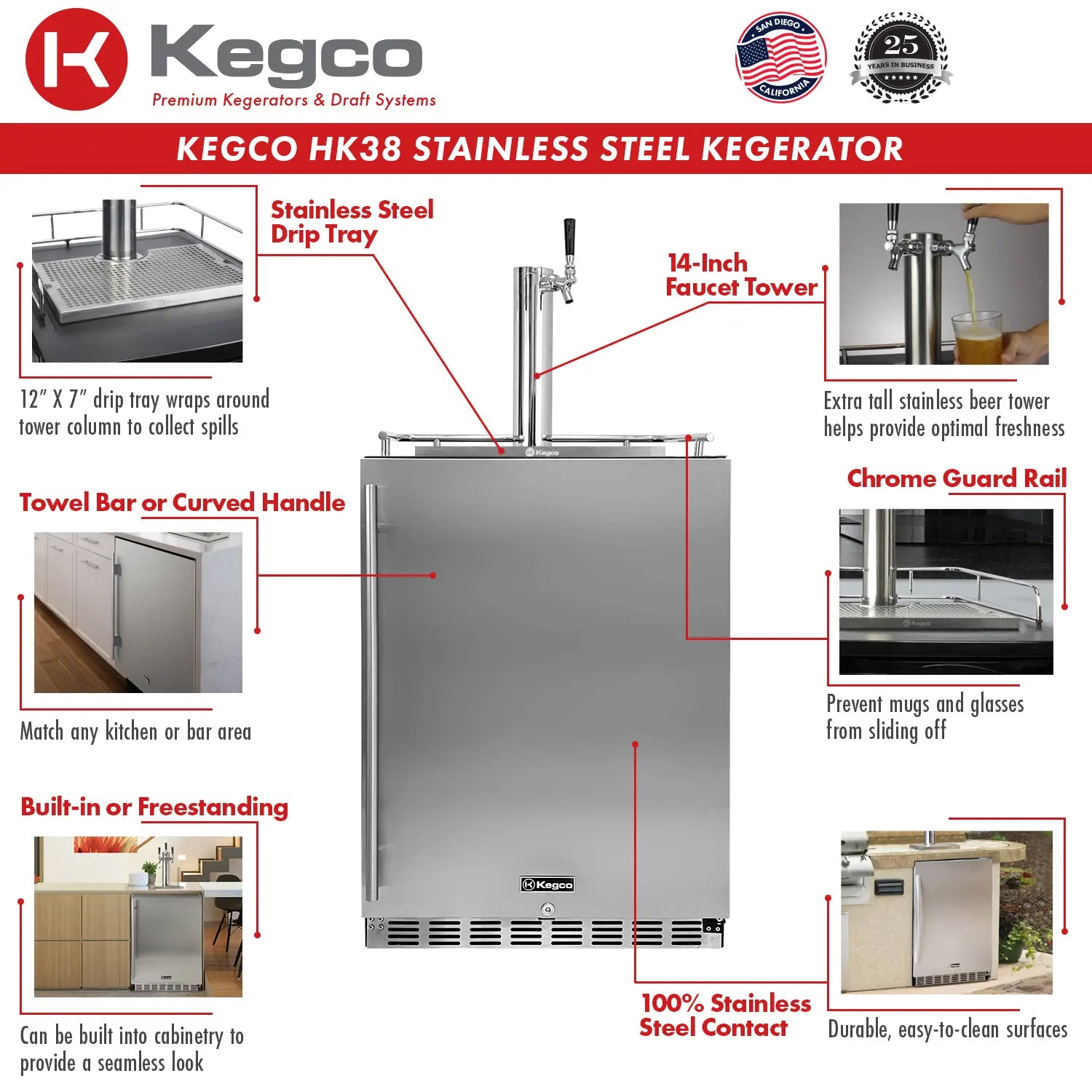 Kegco HK38BSU-1 Kegerator