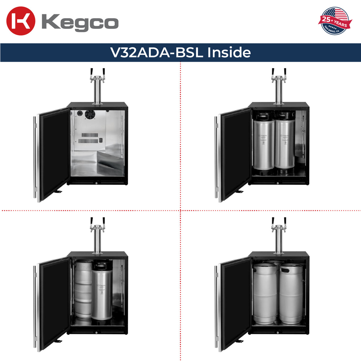 V32ADABSL-2 Kegerator Inside