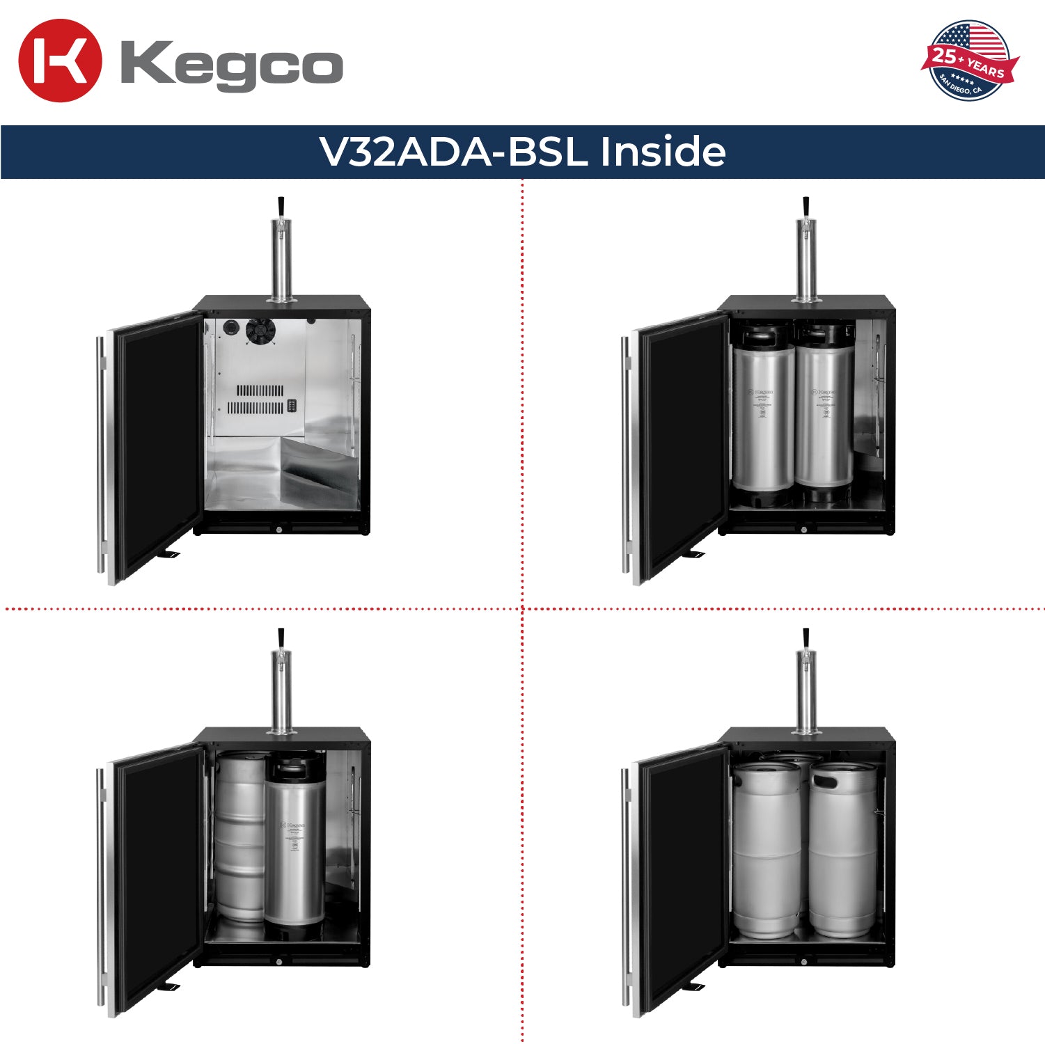 V32ADABSL-1 Kegerator Inside