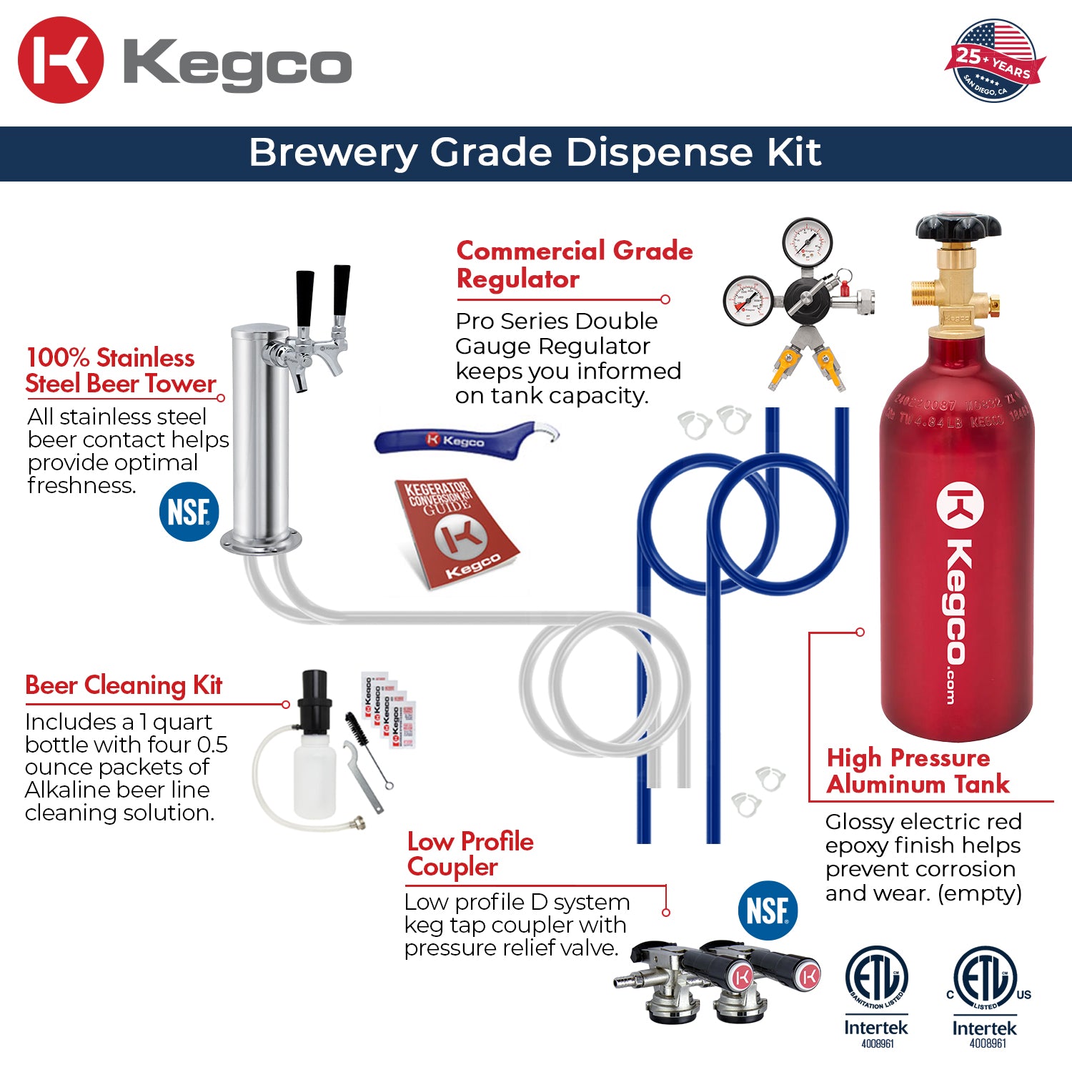 Kegco HK48BSA-L-2 Keg dispense kit