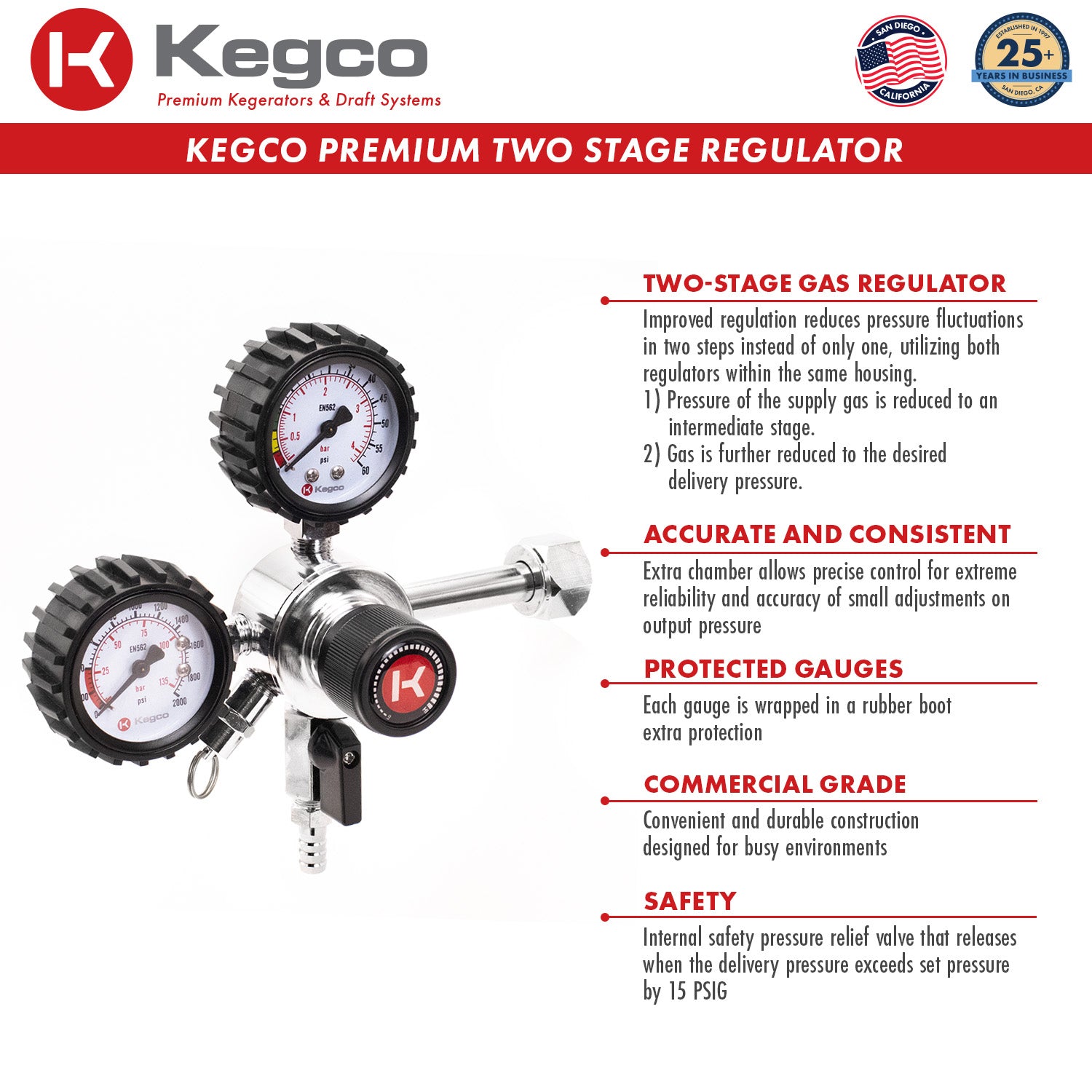 Kegco HL-62 features