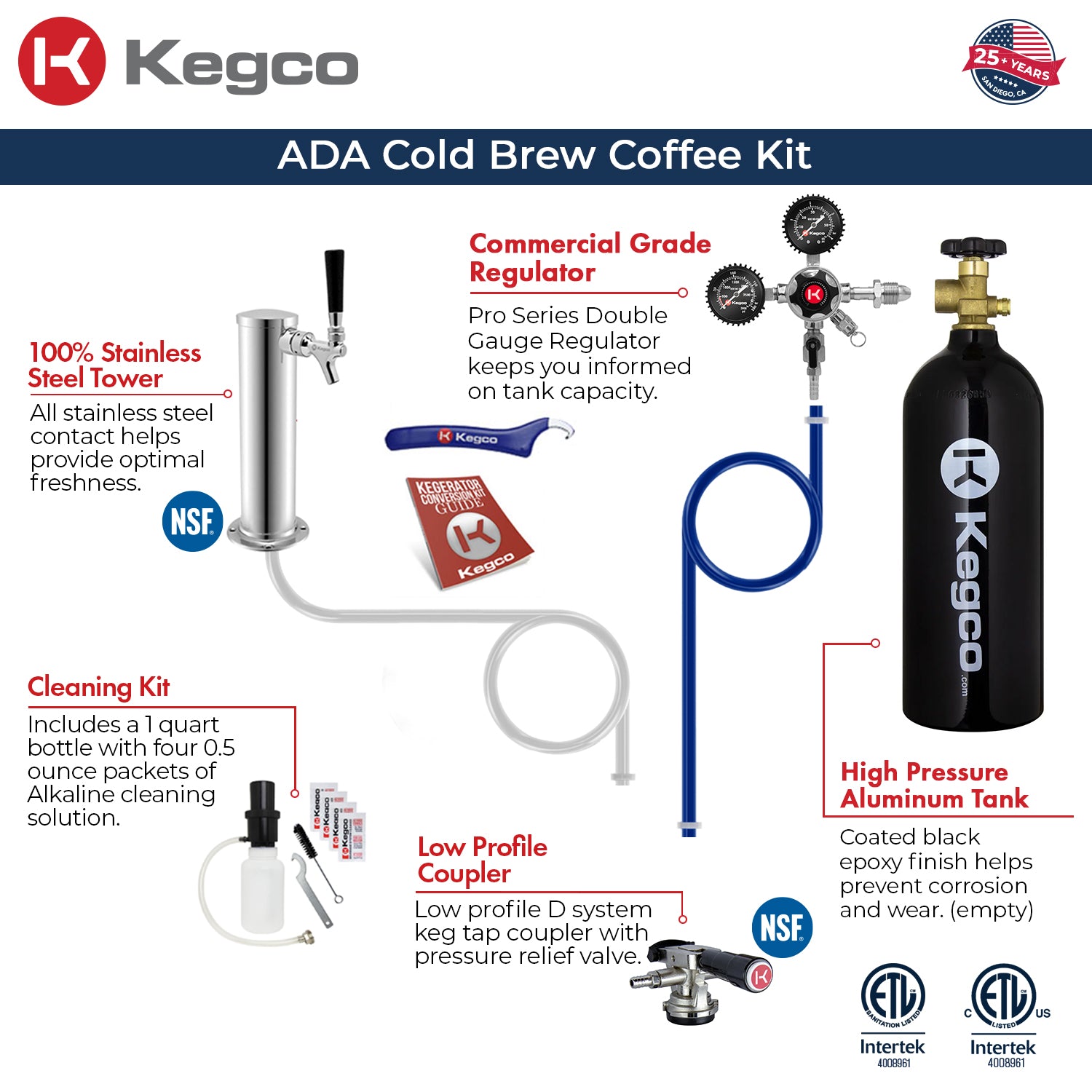 ADA compliant kegerator coffee dispense kit