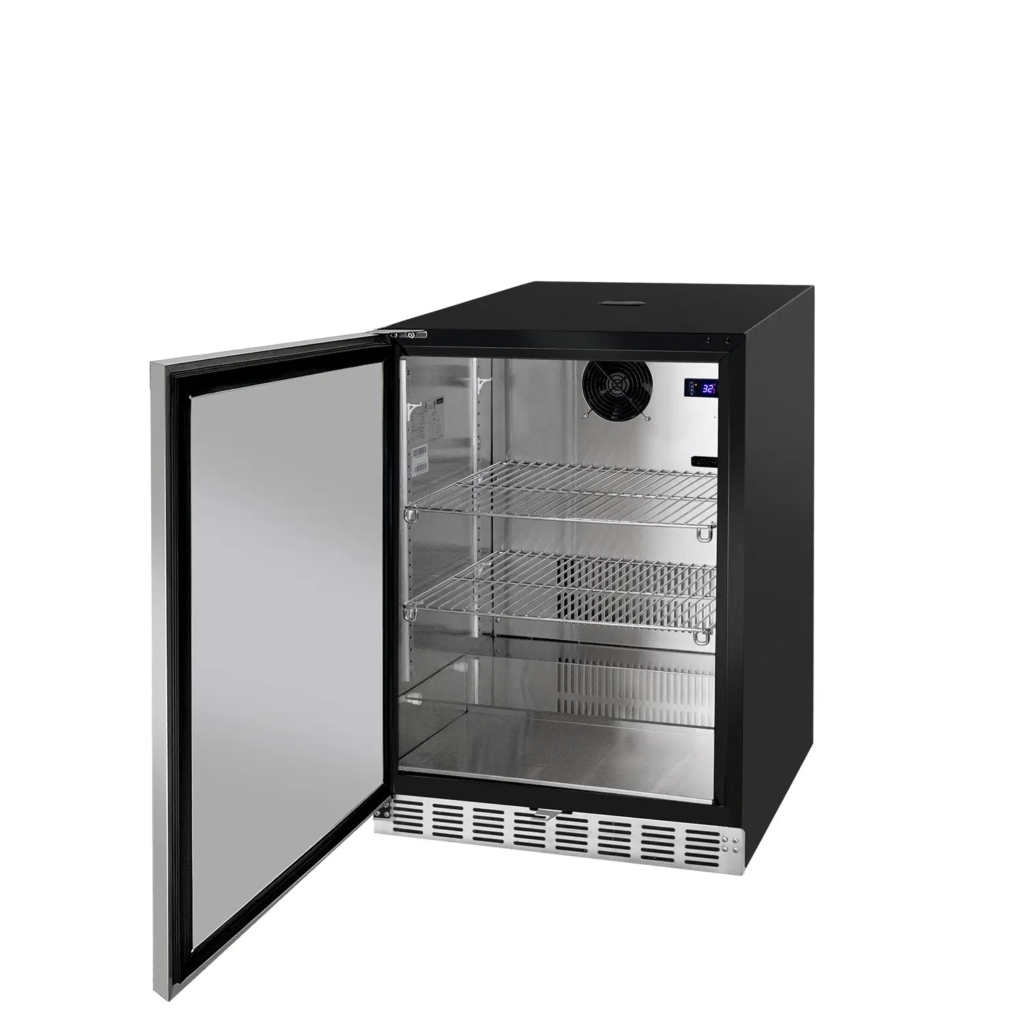 24" Wide Cold Brew Coffee Single Tap Stainless Steel Built-In Left Hinge ADA Kegerator with Kit