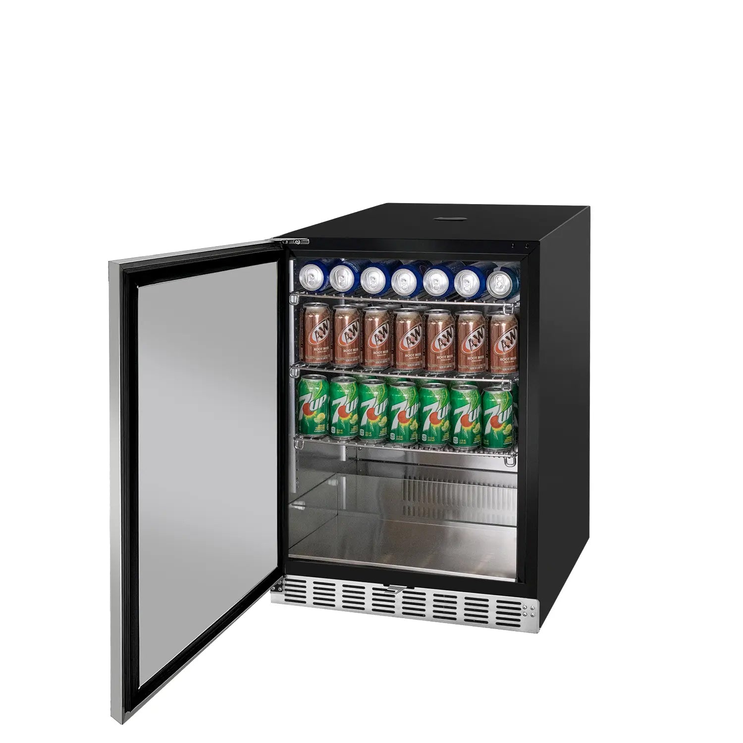 24" Wide Cold Brew Coffee Single Tap Stainless Steel Built-In Left Hinge ADA Kegerator with Kit